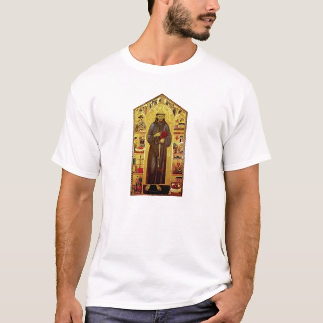 Saint Francis of Assisi Mediaeval Iconography T-Shirt (Front)
