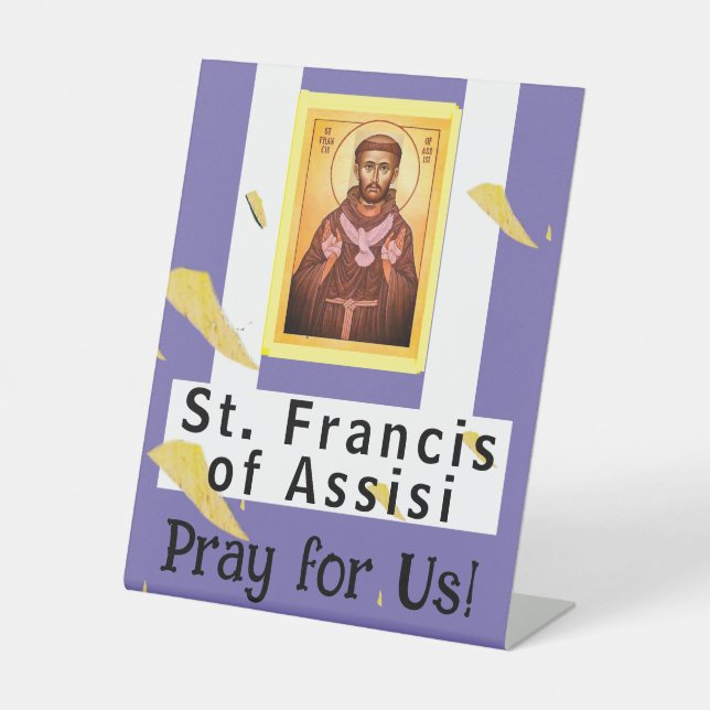 Saint Francis of Assisi Pedestal Sign (Front)