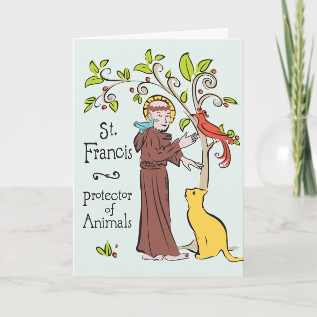 Saint Francis of Assisi, Protector of Animals Card (Front)