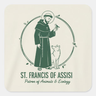 Saint Francis of Assisi Square Sticker