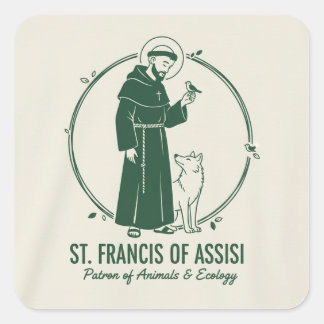 Saint Francis of Assisi Square Sticker