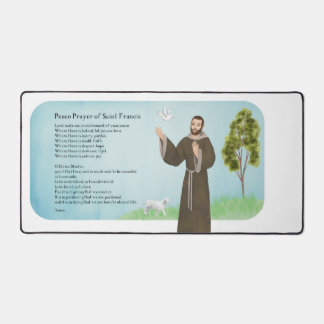 Saint Francis Peace Prayer Desk Mat