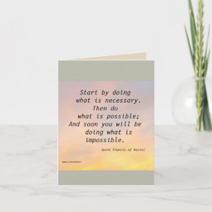 SAINT FRANCIS PRAYER FOLDING CARD