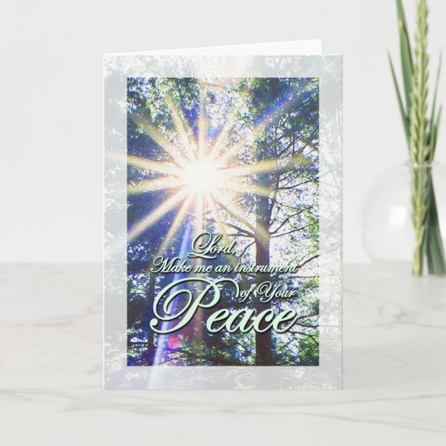 Saint Francis Prayer Peace Card (Front)