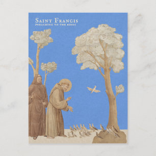 Saint Francis preaching to the birds CC1164 Postcard