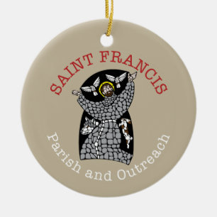 Saint Francis Round Christmas Ornament 
