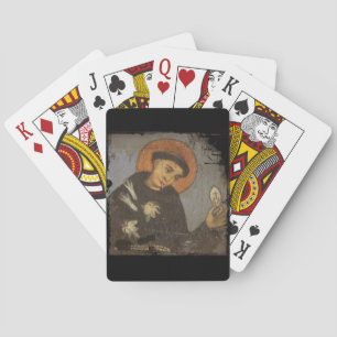 Saint Francis with White Lilies Playing Cards