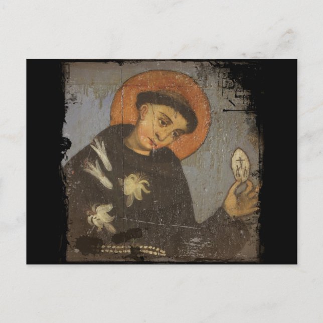 Saint Francis with White Lilies Postcard (Front)