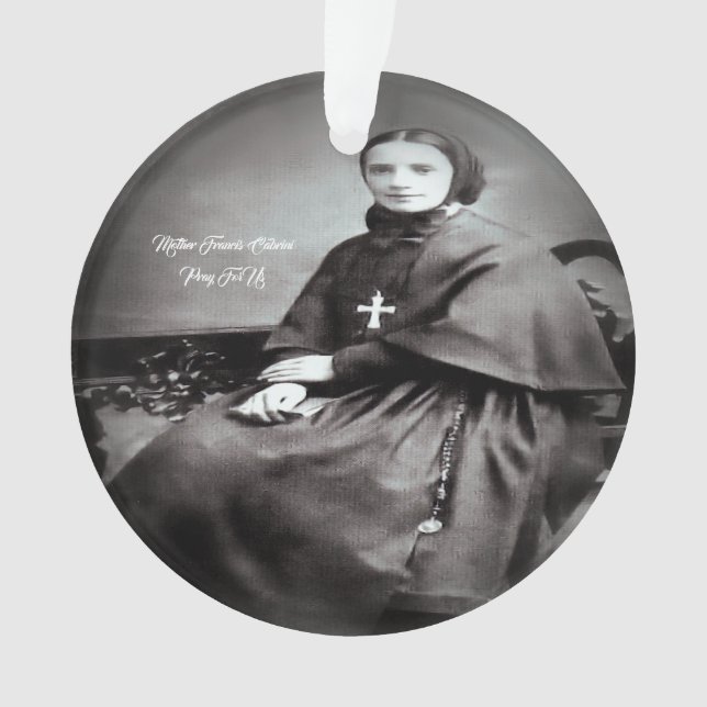 Saint Francis Xavier Cabrini Ornament (Front)