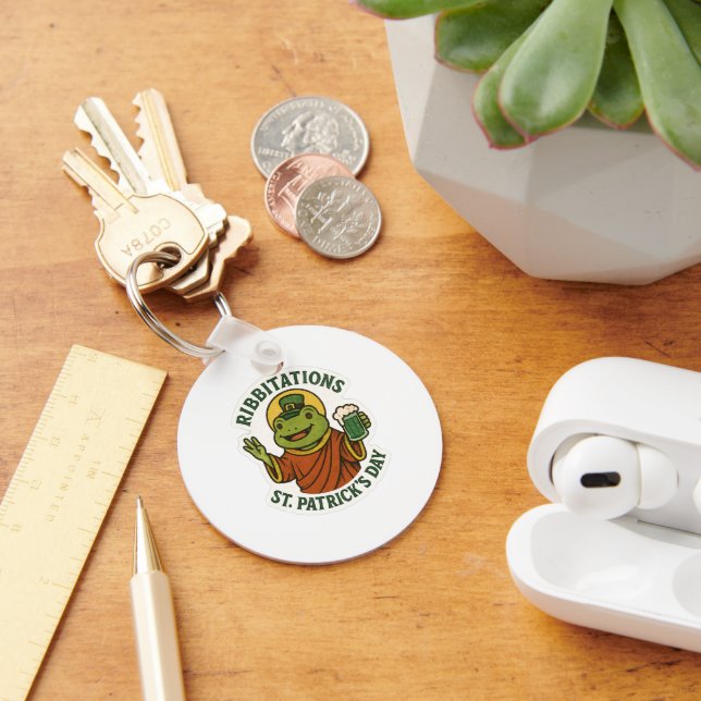 Saint Frog St.Patrick's Day Key Ring (Desk)