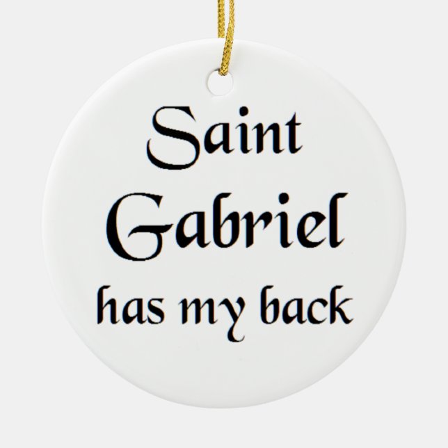 saint gabriel ceramic tree decoration (Front)