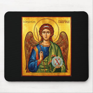 Saint Gabriel The Archangel Eastern Orthodox Byzan Mouse Mat