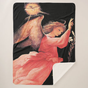 Saint Gabriel the Archangel Sherpa Blanket