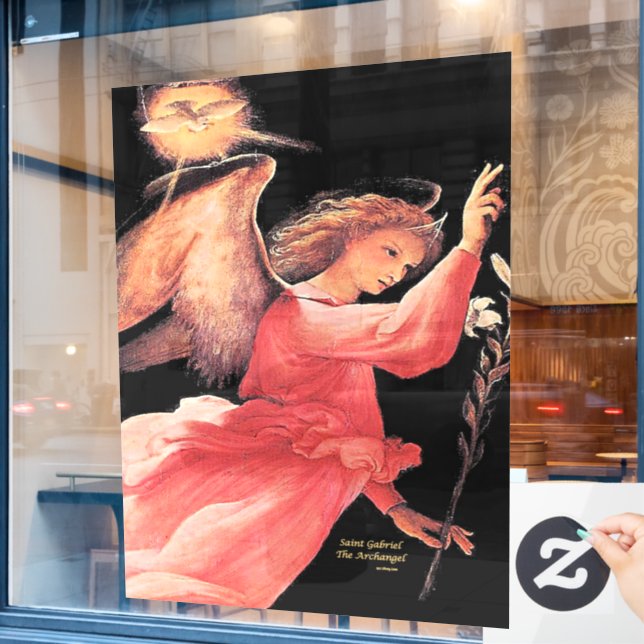 Saint Gabriel the Archangel Window Cling (Cafe Window)