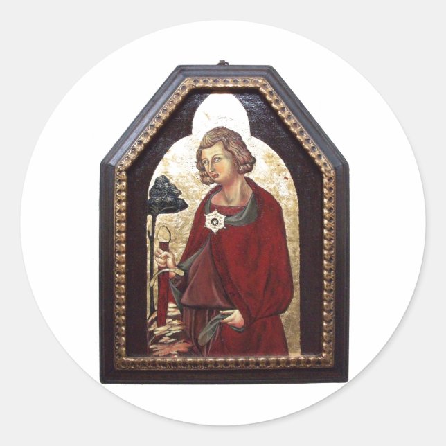 SAINT GALGANO / LEGEND OF THE SWORD IN THE ROCK CLASSIC ROUND STICKER (Front)