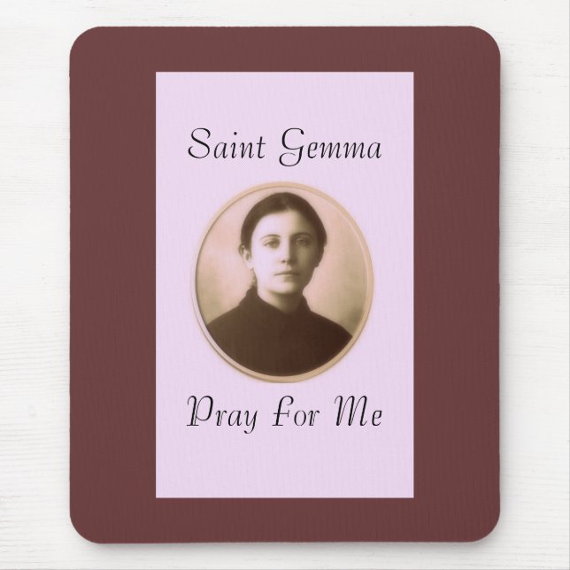 SAINT GEMMA PRAY FOR ME MOUSE MAT (Front)