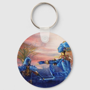SAINT GEORGE AND ALIEN DRAGON KEY RING