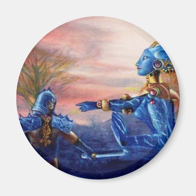 SAINT GEORGE AND ALIEN DRAGON MAGNET (Front)