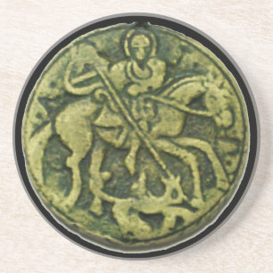 SAINT GEORGE AND DRAGON MEDALLION COASTER