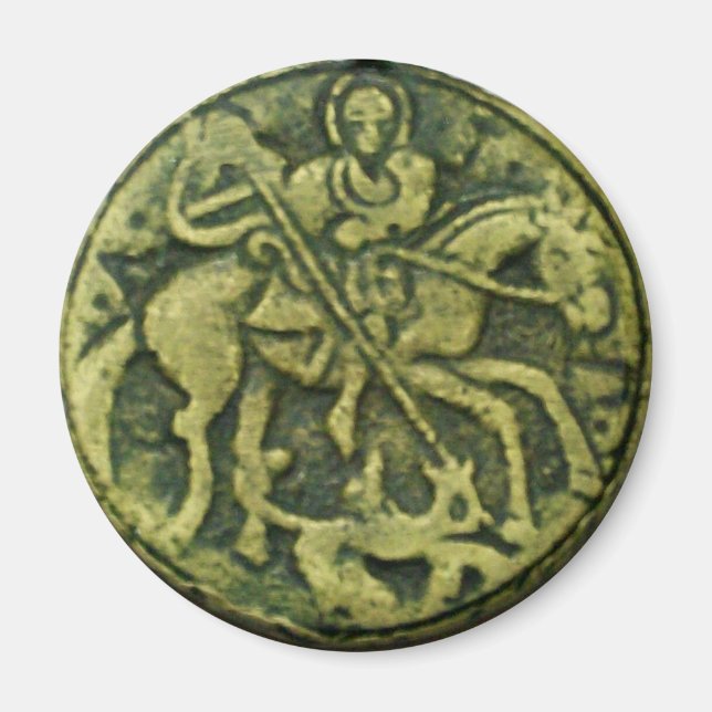 SAINT GEORGE AND DRAGON MEDALLION MAGNET (Front)