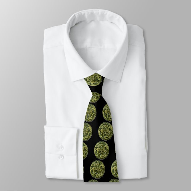 SAINT GEORGE AND DRAGON MEDALLION TIE (Tied)