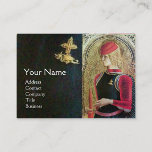 SAINT GEORGE AND DRAGON ,Red,Black,Gold Yellow Business Card