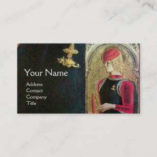 SAINT GEORGE AND DRAGON ,Red,Black,Gold Yellow Business Card