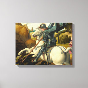 Saint George and the Dragon, 1506 by Raphael Canvas Print