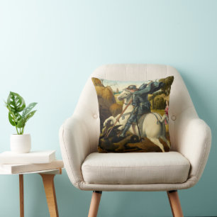 Saint George and the Dragon, 1506 by Raphael Cushion