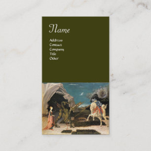 SAINT GEORGE AND THE DRAGON,brown ,blue green Business Card