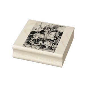 Saint George and the Dragon by Durer Rubber Stamp