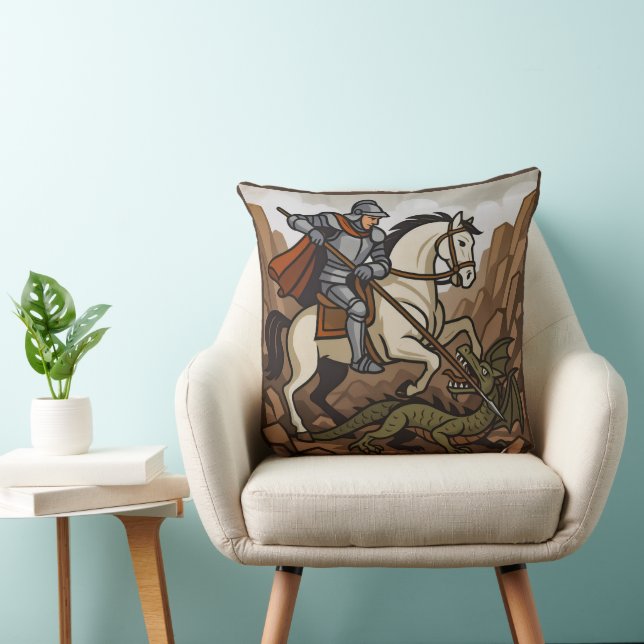 Saint George and the Dragon Cushion (Chair)