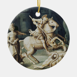 Saint George and the Dragon Great Martyr Ceramic Tree Decoration