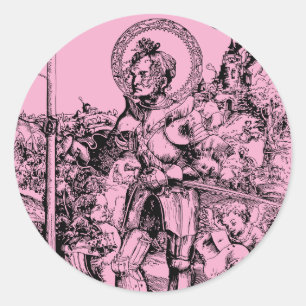 Saint George and the Dragon Great Martyr Classic Round Sticker