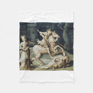 Saint George and the Dragon Great Martyr Fleece Blanket