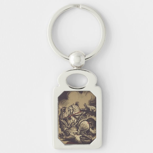 Saint George and the Dragon Great Martyr  Key Ring (Front)