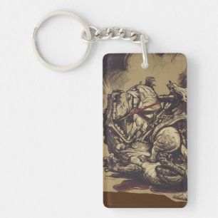 Saint George and the Dragon Great Martyr Key Ring