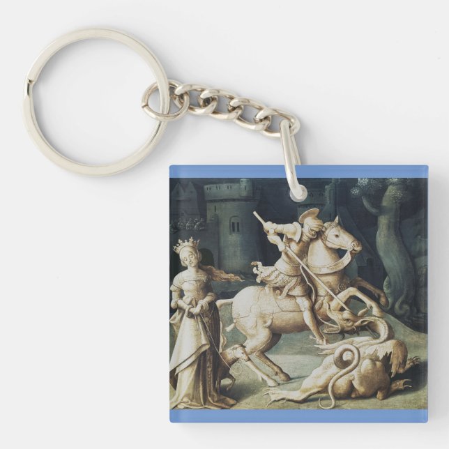 Saint George and the Dragon Great Martyr Key Ring (Front)