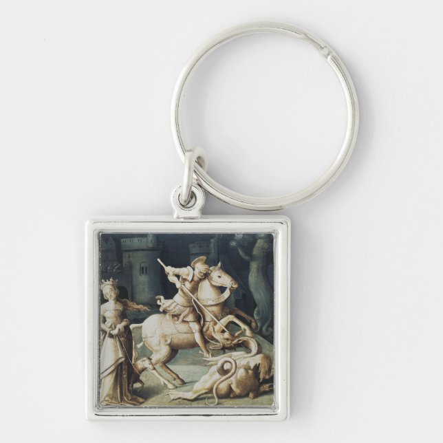 Saint George and the Dragon Great Martyr  Key Ring (Front)