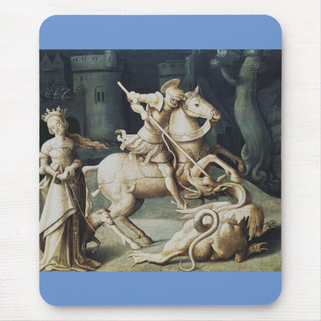 Saint George and the Dragon Great Martyr  Mouse Mat (Front)