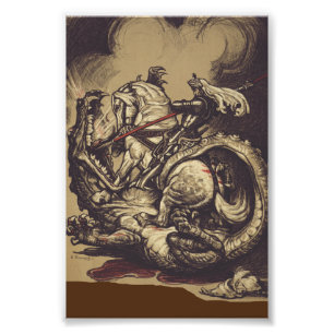 Saint George and the Dragon Great Martyr  Photo Print