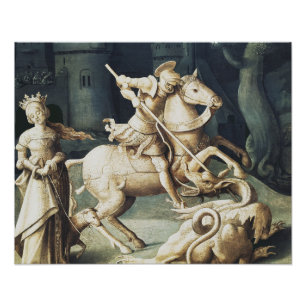 Saint George and the Dragon Great Martyr  Photo Print