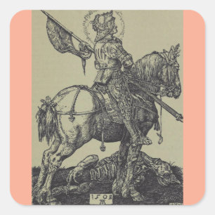 Saint George and the Dragon Great Martyr Square Sticker