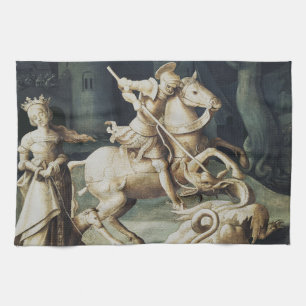 Saint George and the Dragon Great Martyr Tea Towel