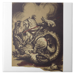 Saint George and the Dragon Great Martyr Tile