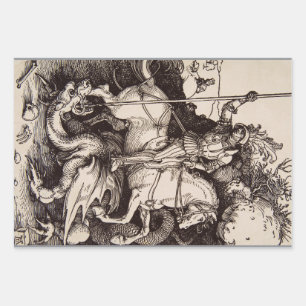 Saint George and the Dragon Great Martyr  Wrapping Paper Sheet