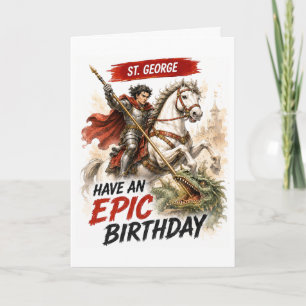 Saint George Birthday Card