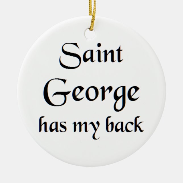 saint george ceramic tree decoration (Front)