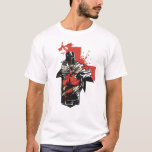 Saint George Christian Crusader Red Cross T-Shirt<br><div class="desc">Saint George,  also george of Lydda,  was a soldier and member of the Praetorian Guard for Roman emperor Diocletian. He became one of the most venerated saints in Christianity,  and he has been especially venerated as a military saint since the Crusades.</div>