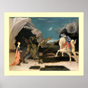 SAINT GEORGE, DRAGON AND PRINCESS POSTER